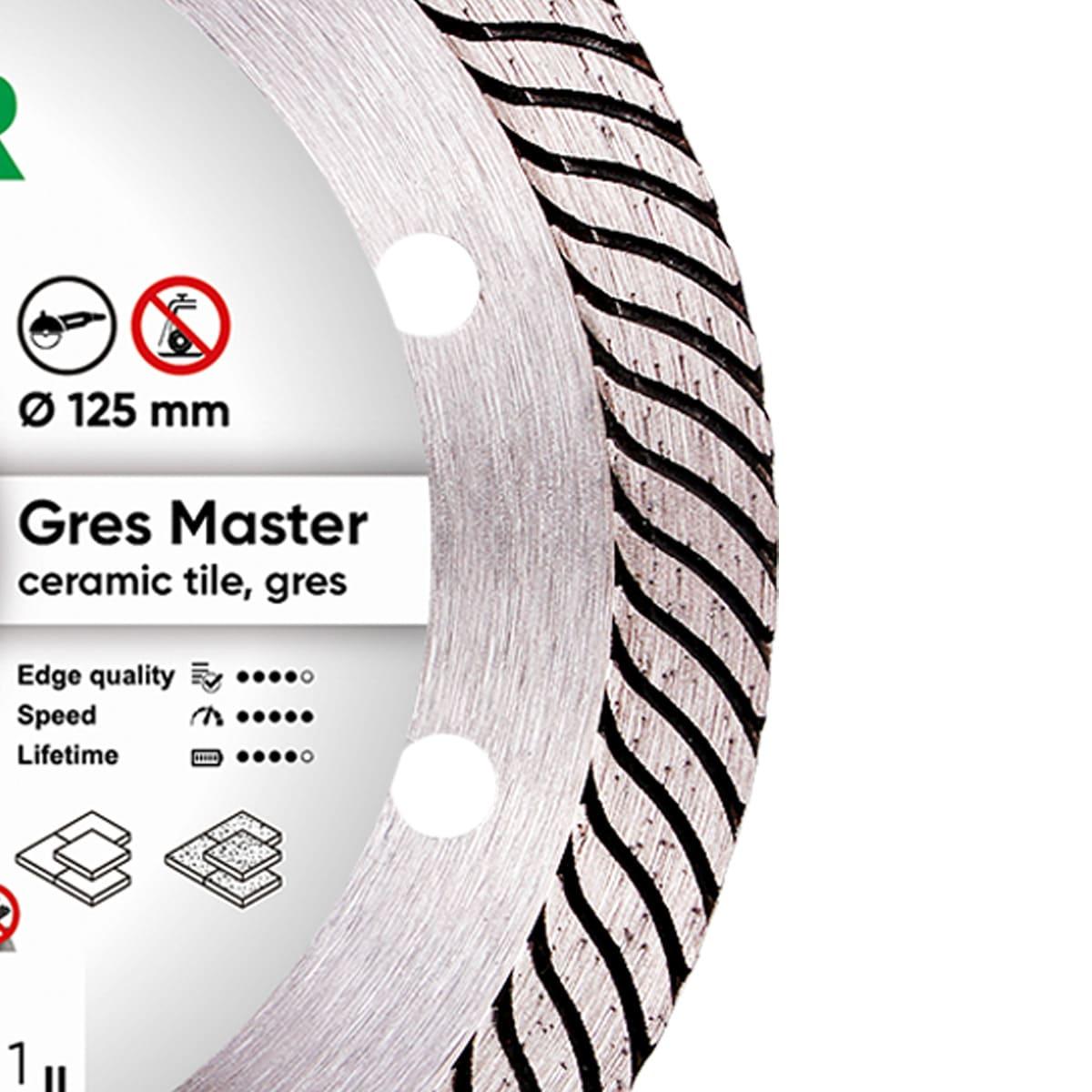 Диски алмазні DISTAR 1A1R GRES MASTER Диск алмазний 125x1,4/1,0x10x22,23мм. 11115160010