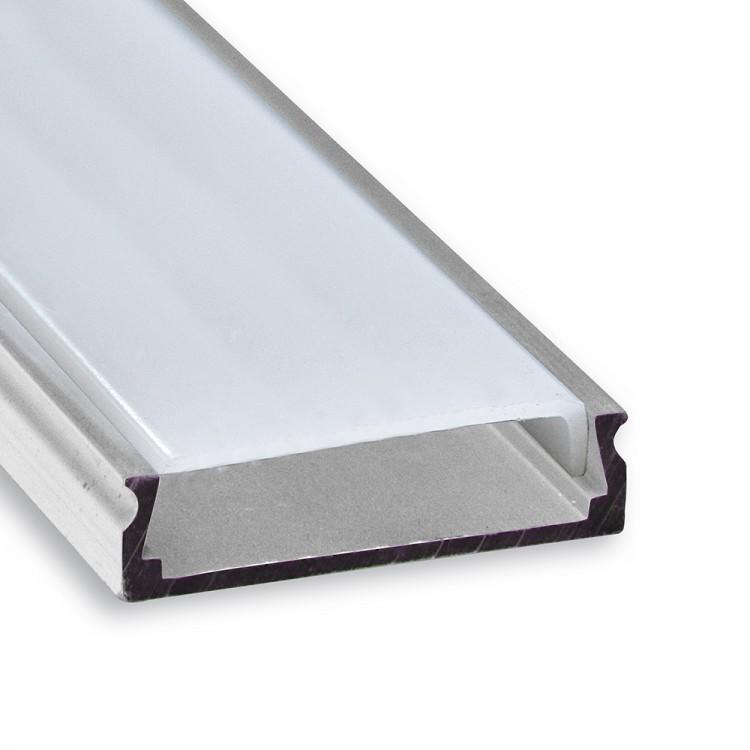 Профиль для LED-Ленты Профиль для LED-ленты накладной полумат. 2м. ПФ-25