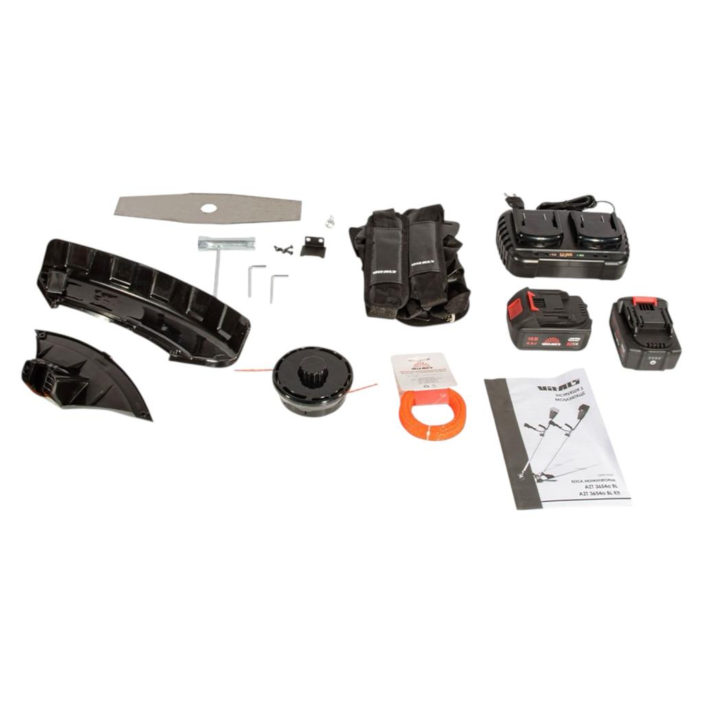 Триммеры аккумуляторные VITALS AZT 3654a BL Kit М18 Тример акумуляторний безщітковий (з АКБ 2*4Ah та ЗП)