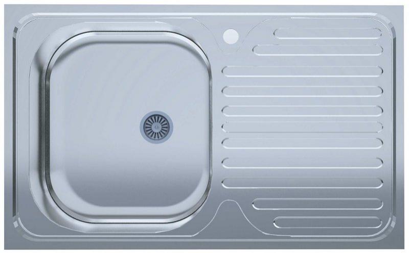 Мойки из нержавейки Polish UA 5080-L Decor Мойка из нерж. стали 500*800*140мм. 0,4мм. (накладная)