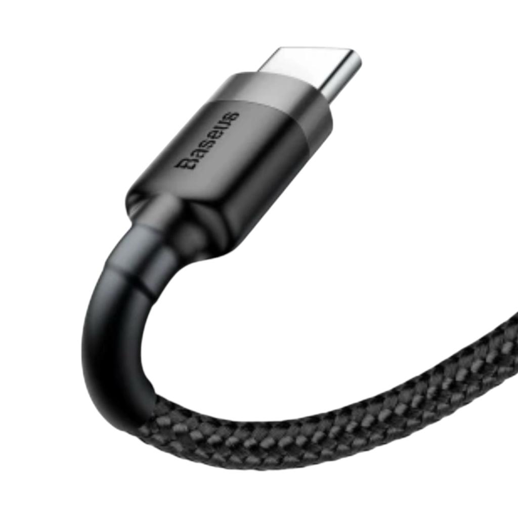 Кабелі та адаптери Baseus Кабель Cafule Series Fast Charging Data Cable USB to Type-C 3A 1,0m. Black-grey CATKLF-BG1