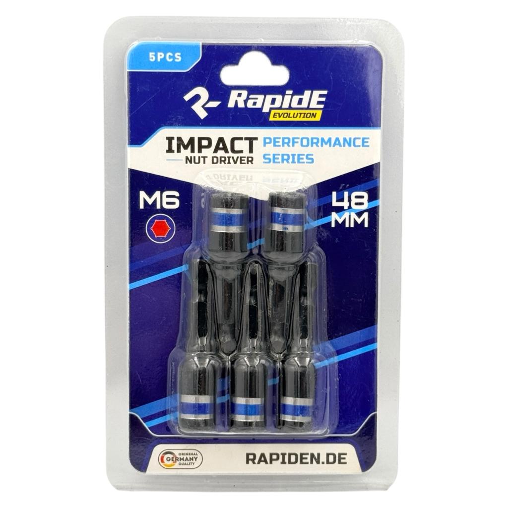Біти та насадки для шуруповерту RAPIDE IMPACT Насадка торцева М6*48мм. 1/4 (уп./5шт.) RAHФ-00003795