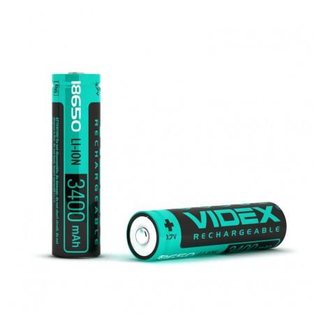 Батарейки аккумуляторные VIDEX Аккумулятор 18650 3,7V 3400mA (ЗАЩИТА) 18650