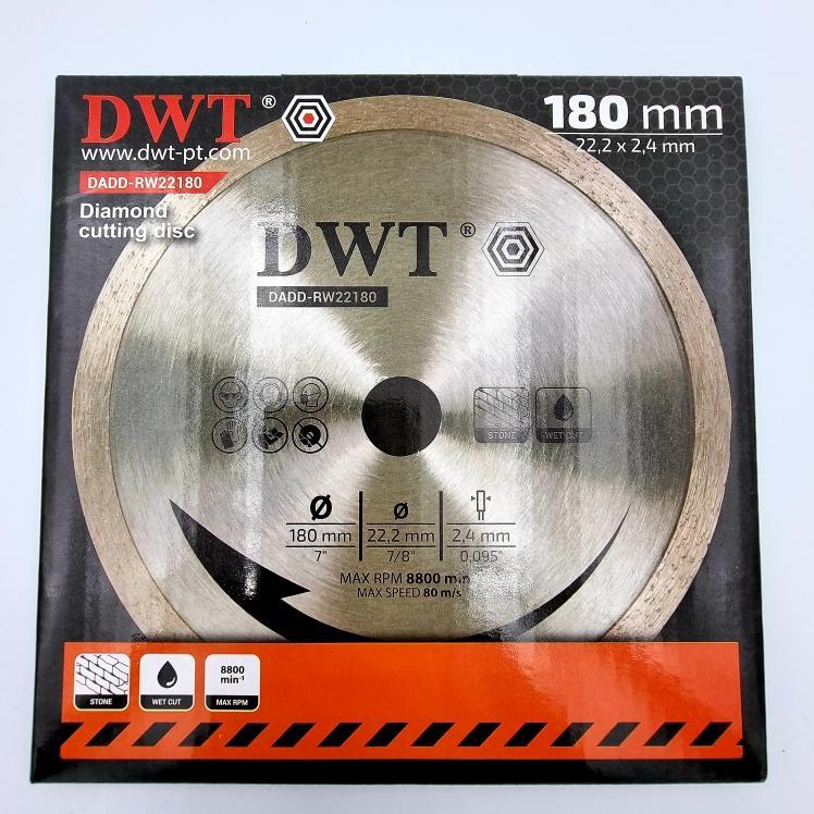 Диски алмазні DWT Диск алмазний 180*2,4*22,2 (суцільний) DADD-RW22180