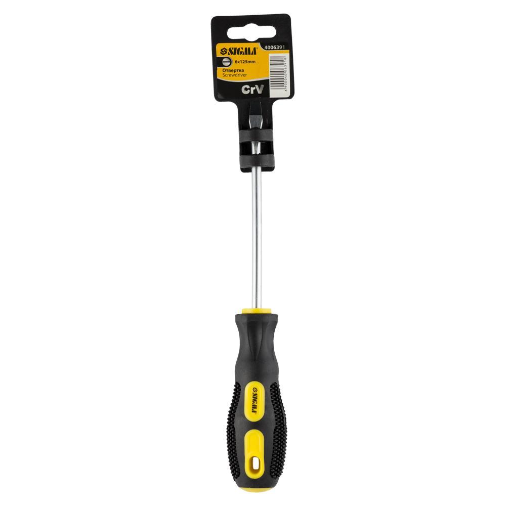 Викрутки SIGMA Викрутка шліцева SL6*125мм. 4006391