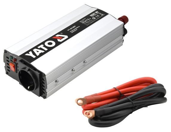 Перетворювачі напруги YATO Інвертор-перетворювач напруги  з 12V на 220V 800W YT-81491