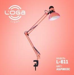 Настільні лампи (звичайні) ТМ LOGA Настільна лампа на струбцині АБРИКОС L-611