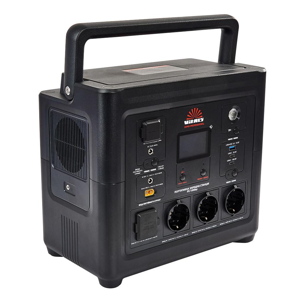 Портативные зарядные станции VITALS Professional PS 1000qc Портативная зарядная станция 220В 1000Вт. (835Вт-год) LiFePO4