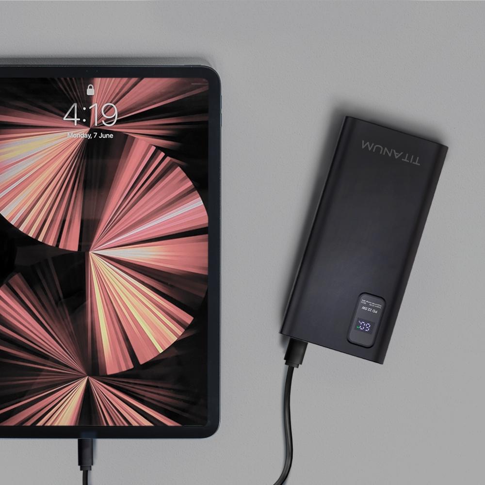 Повербанки (POWER BANK) TITANUM Power bank 30000mAh  TPB-728S 22.5W QC+PD Black