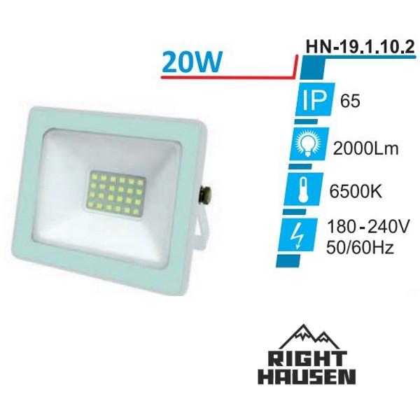 LED-Прожектори RightHausen LED-Прожектор 220V 20W 6500K 2000Lm (білий) HN-191102