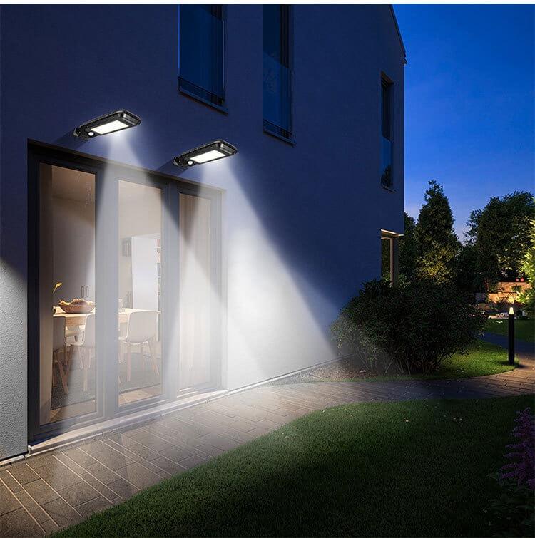 Фонари на солничных батареях LED-Фонарь уличный, солнечная батарея, датчик день/ночь, датчик движения, пульт 447