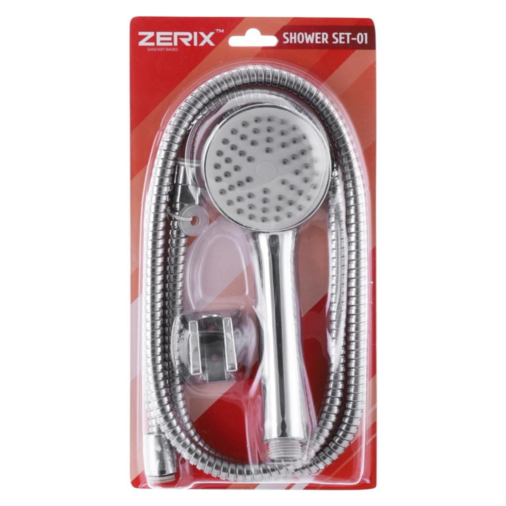 Наборы для душу ZERIX Shower SET-01 Душовий набір (шланг, лійка, кронштейн) (ZX3068)