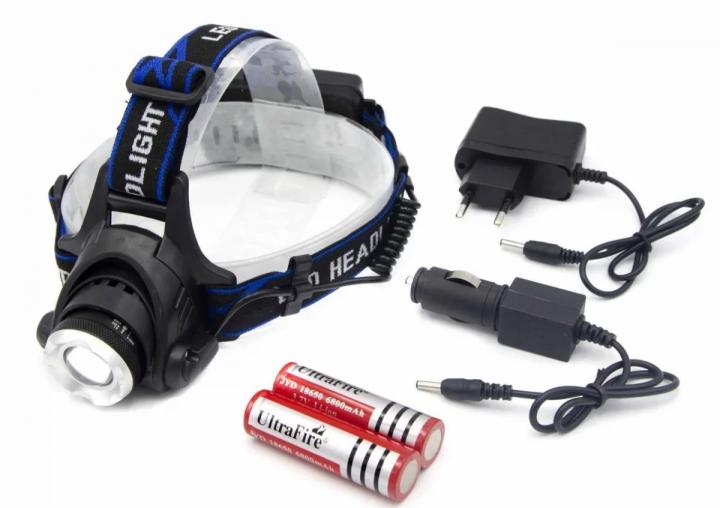Ліхтарі налобні POLICE Ліхтар налобний 2*18650, micro USB WD-122
