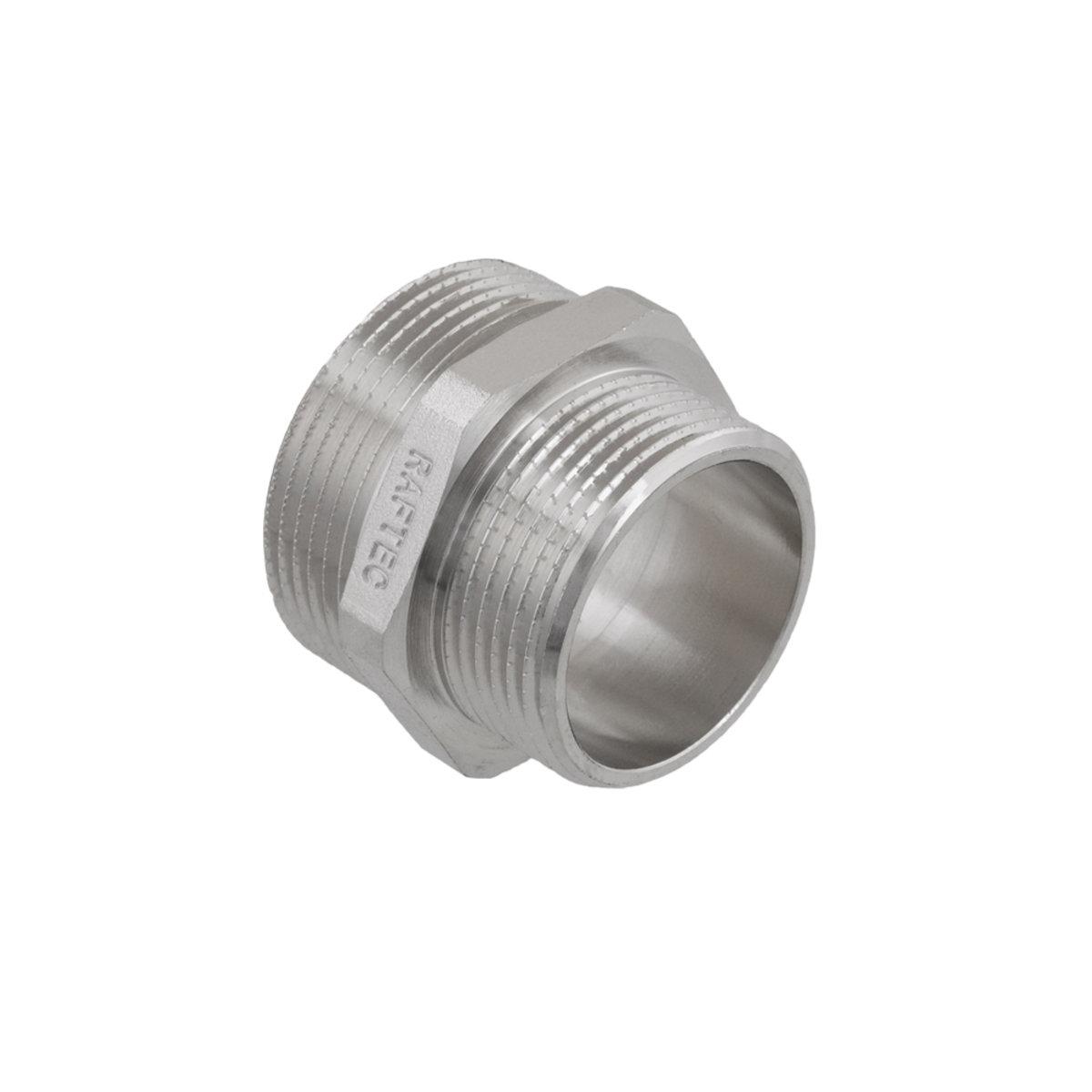 Фітінги різьбові нікельовані Nickel Raftec Ніпель-перехідник 40х32 (1 1/2- 1 1/4) никель NP0504