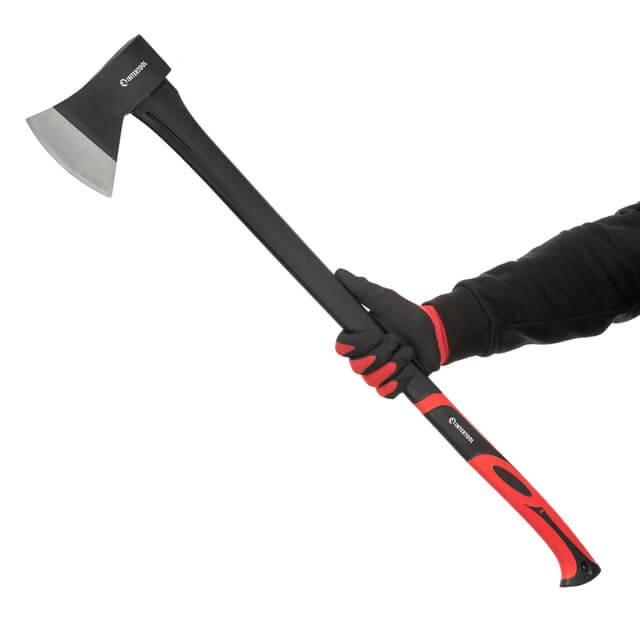 Сокири, колуни INTERTOOL Сокира 1250г., ручка з фібергласу HT-0264