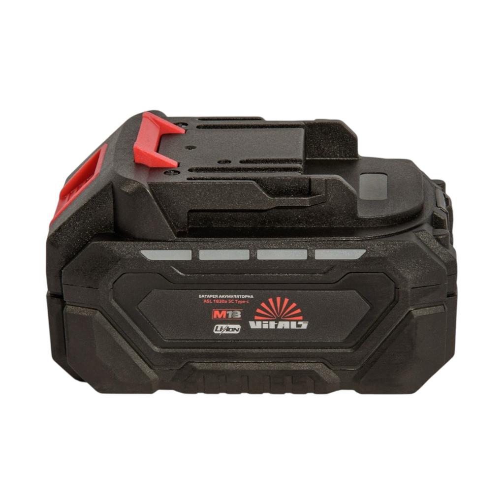 Аккум. батареи и ЗУ VITALS M18 ASL 1830a 5С Type-c Акумуляторна батарея 18V 4А