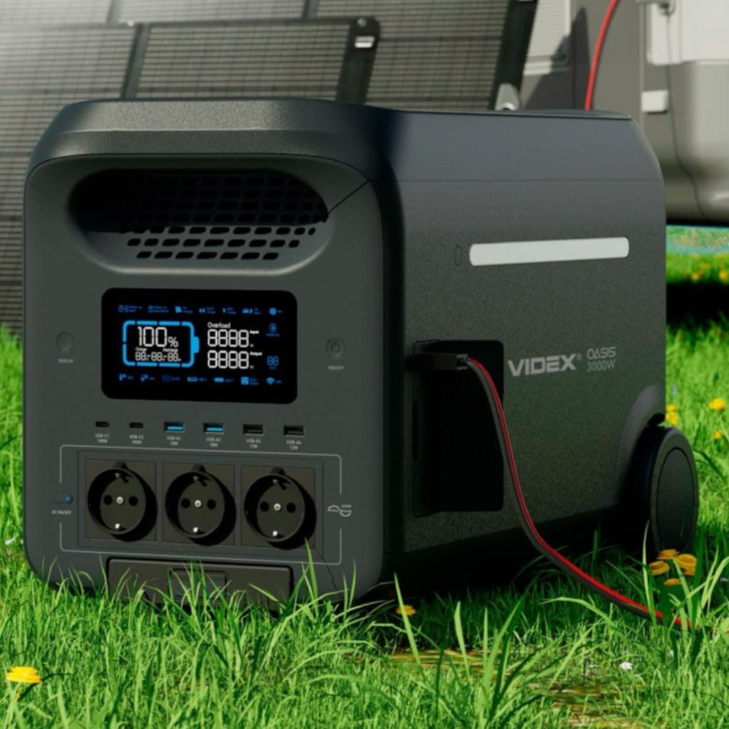 Портативні зарядні станції VIDEX OASIS 3000W Портативна зарядна станція 220В 3000Вт. (2560Вт-год) VPS-SG1-3KW