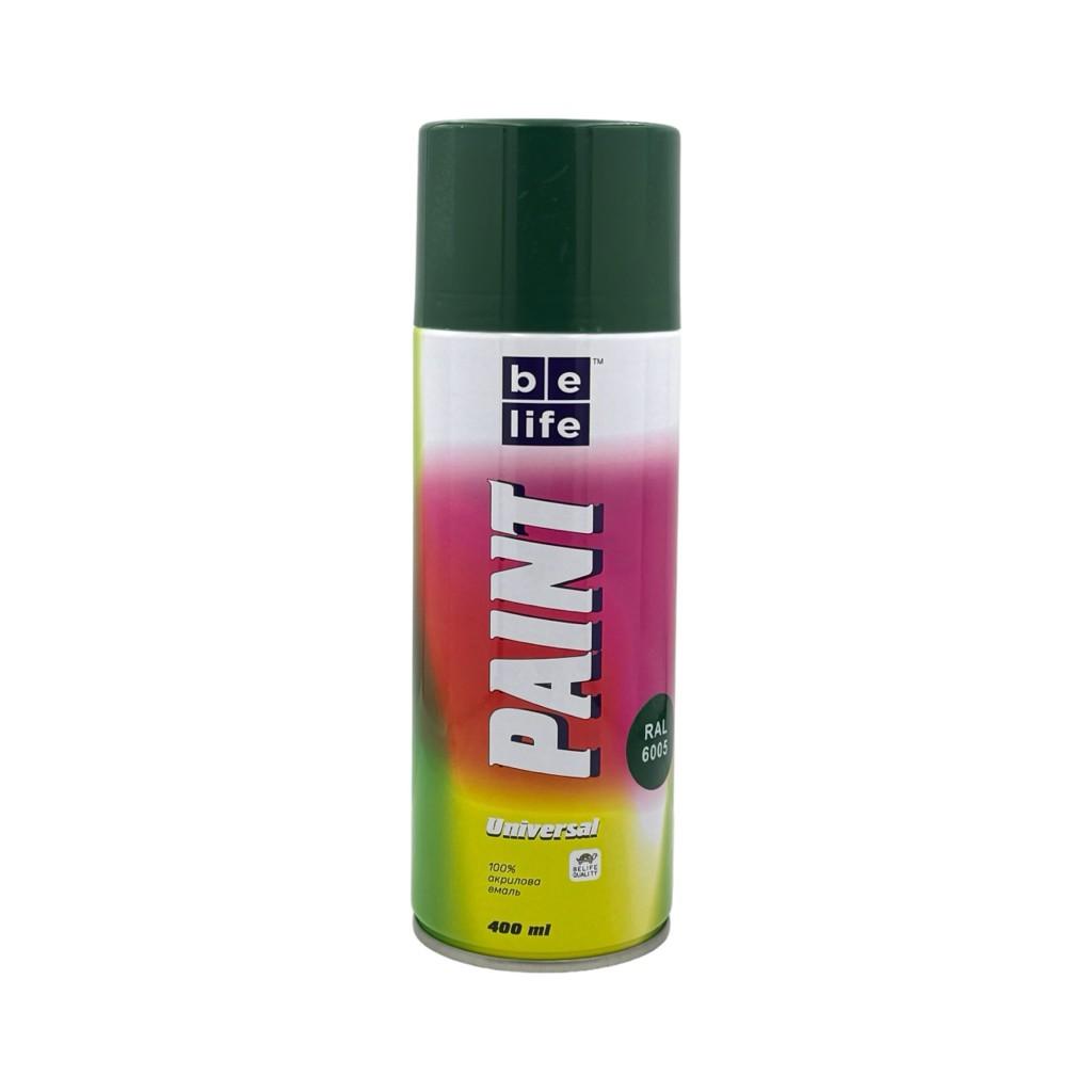 Фарба аерозольна BeLife Paint Universal Фарба аерозольна універсальна №6005 (зелений мох) 400 мл.