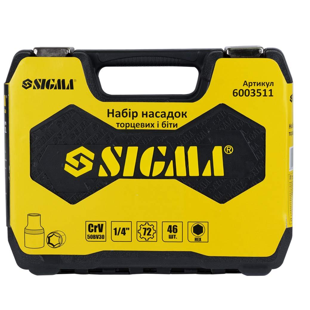 Наборы инструментов SIGMA Набір інструментів 1/4 , 46 од., Cr-V 6003511