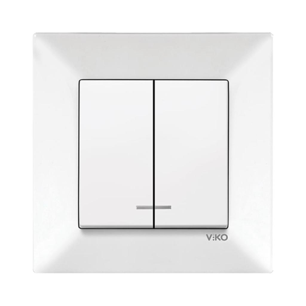 MERIDIAN (біла) VIKO MERIDIAN Вимикач внутрішній 2-й з підсвіткой (білий) 90970050-WH