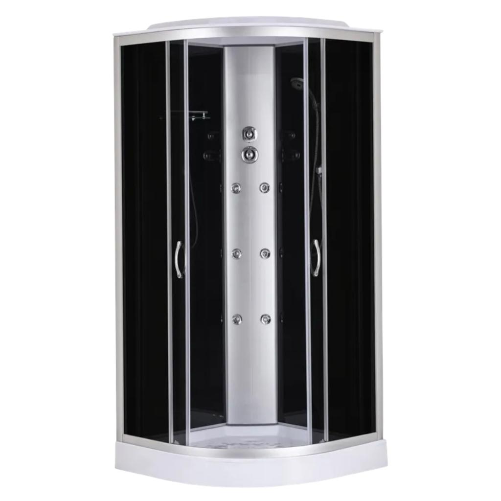 Душові бокси MIXXUS STRONG SBH02-90x90x215-GR SATIN Душовий бокс з гідромасажем 90*90мм. (низький піддон) (MI6891)