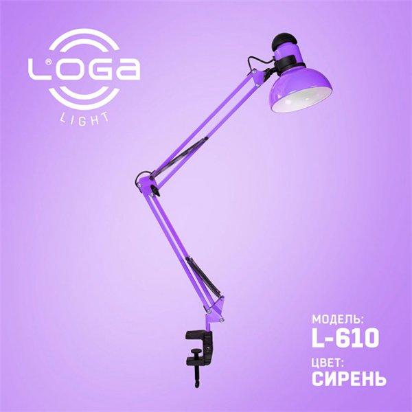 Настільні лампи (звичайні) ТМ LOGA Настільна лампа на струбцині БУЗОК L-610