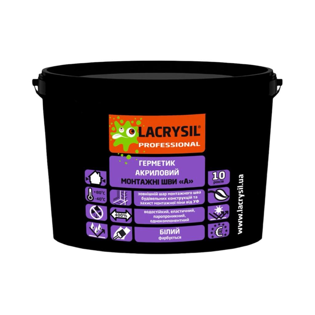 Герметики  LACRYSIL Герметик акриловый для монтажных швов А (белый) 1.2кг. (для наружных работ)