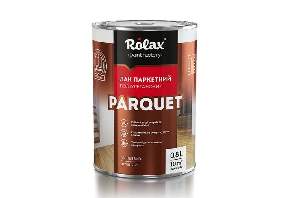 Лаки ROLAX PARQUET Лак полиуретановый ДЛЯ ПАРКЕТА глянцевый 0,8 кг.