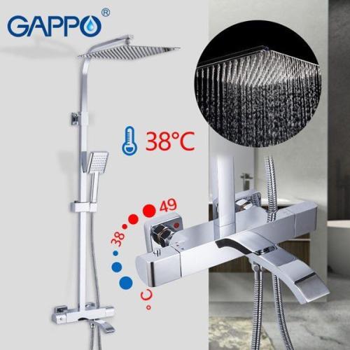 Душевые системы GAPPO G2407-40 (JACOB) душ. система с термостатом лат. корпус 3х функц