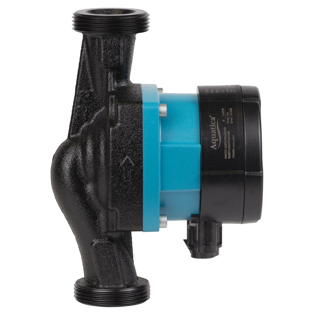 ЦИРКУЛЯЦІЙНІ НАСОСИ AQUATICA GPA25-6/180 III Насос циркуляційний енергозберігаючий 5-39Вт Hmax 6м Qmax 53л/хв ØØ1½ 180мм + гайки Ø1 774053