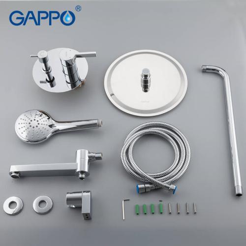 Смесители для душа GAPPO G7104 (CHANEL)  ванна встроенный лат. корпус 3х функц. Ø35