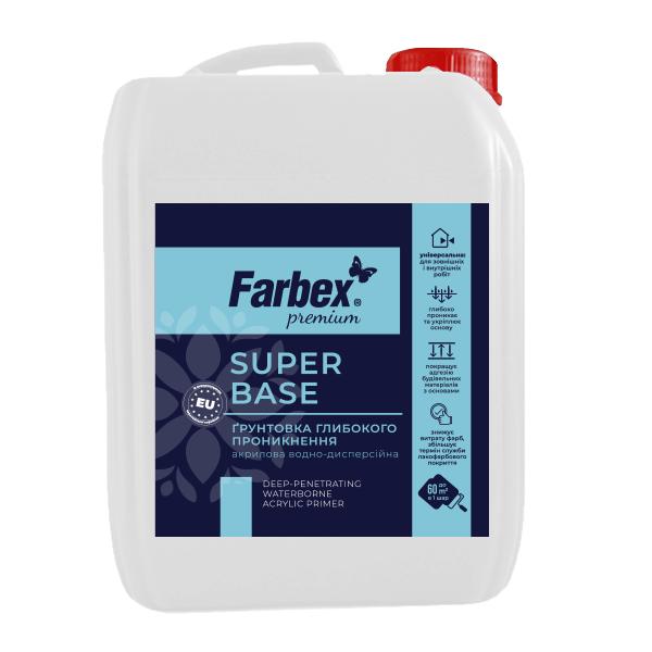 Грунты готовые Farbex SuperBase Грунтовка глубокого проникновения 5л.