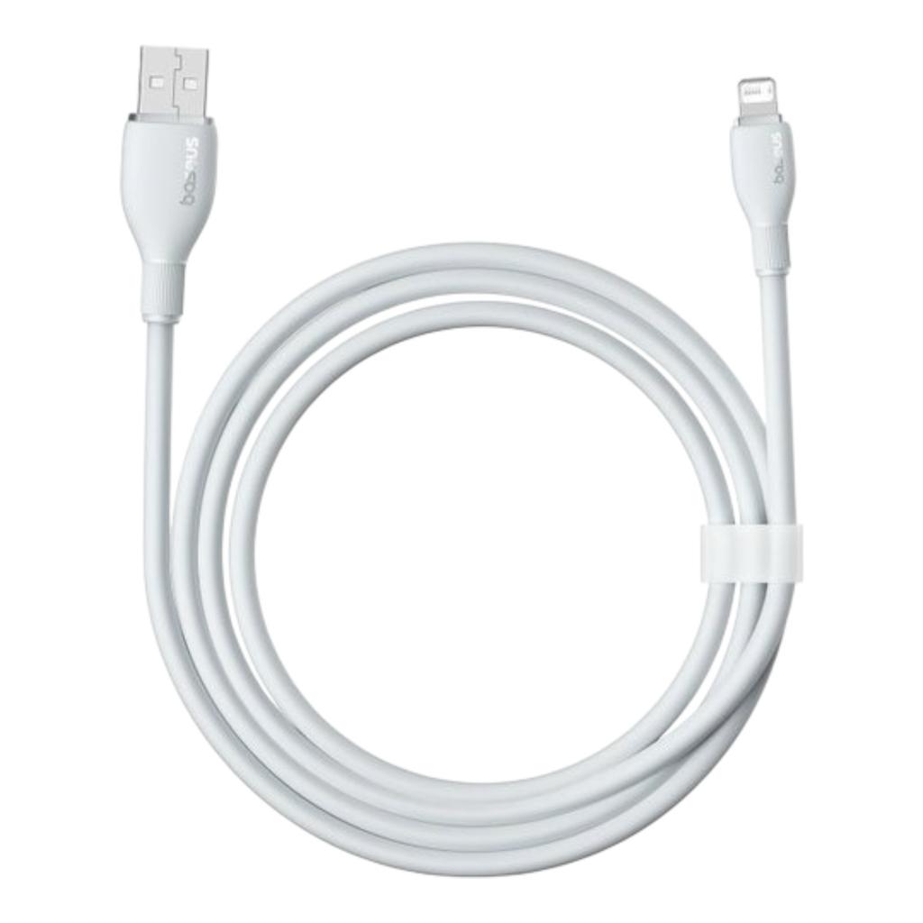 Кабелі та адаптери Baseus Кабель Pudding Series Fast Charging Data Cable USB to iP 2.4A 2.0m. White P10355700221-01