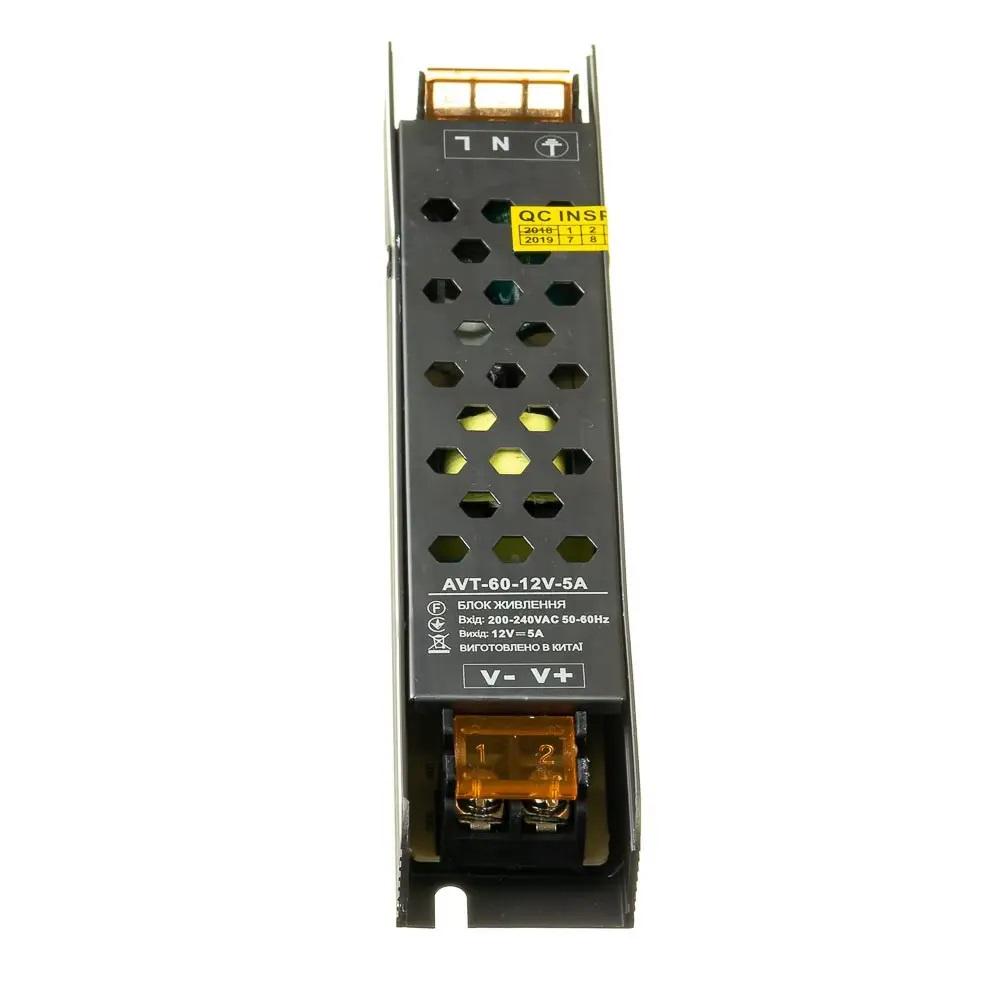 Блоки питания 12V AVT Блок питания 60W 12V IP20 170*35*23мм. AVT-60-12V-5A