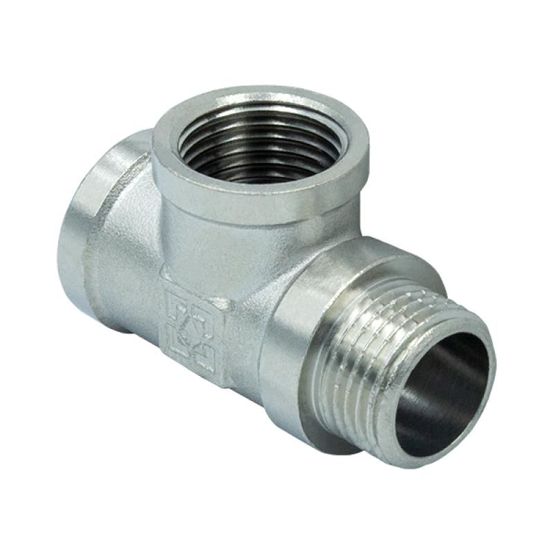 Фитинги резьбовые никелированные Nickel Raftec Тройник  15 (1/2) ВВН никель TVVN010101