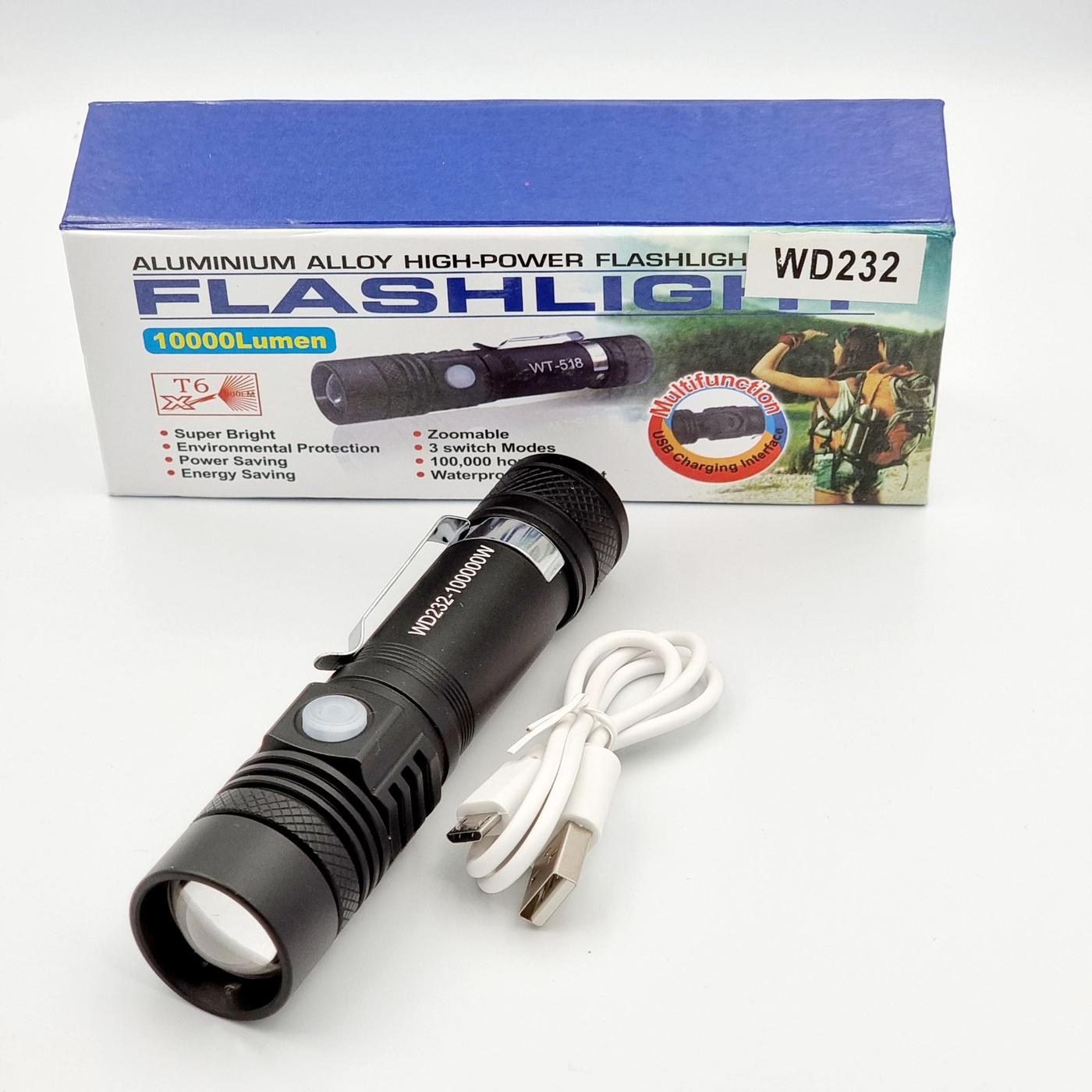 Фонари ручные POLICE Фонарь ручной  (Зарядка micro USB) WD232(415)