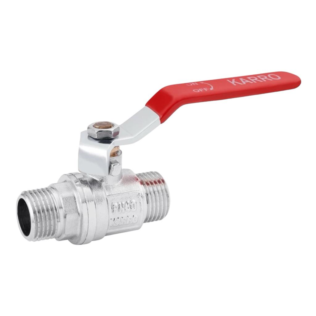 Крани серії Red KARRO Кран кульовий Standart+  PN40 (1/2) З/З червона ручка