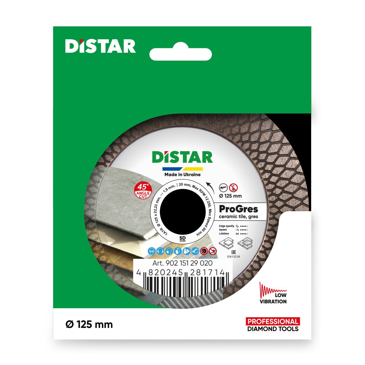 Диски алмазні DISTAR 1A1R PRO Gres Диск алмазний 125x22,23мм. 90215129020