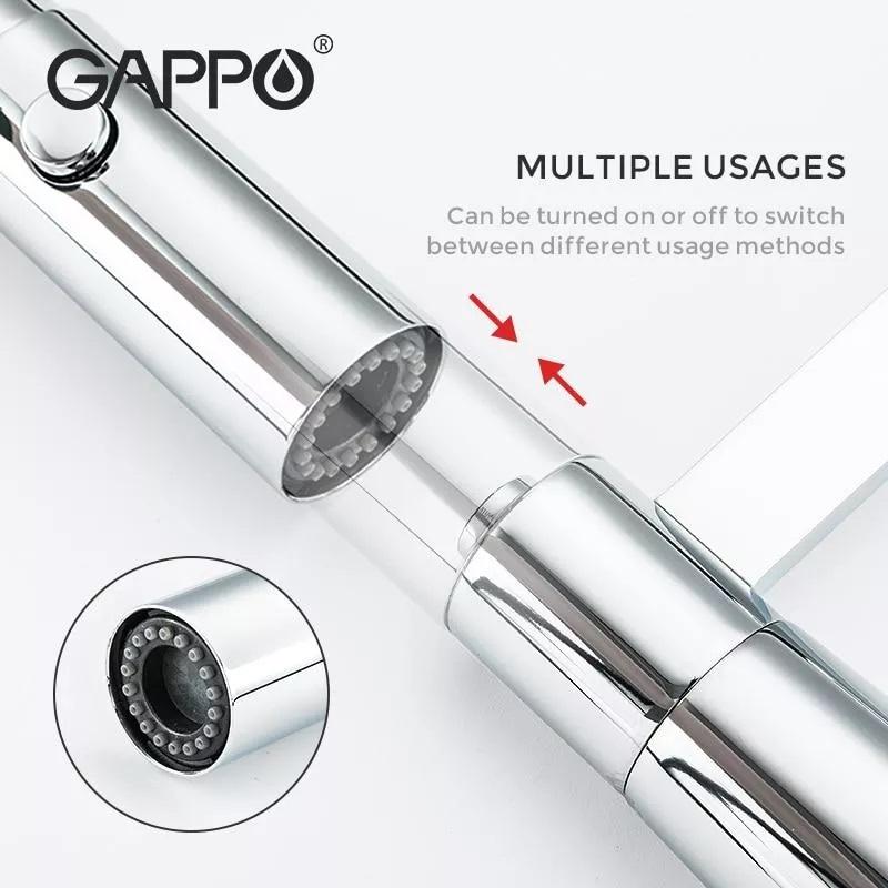 Змішувачі для кухні GAPPO G4398-15 Змішувач для кухні під фільтр (чорний/хром)