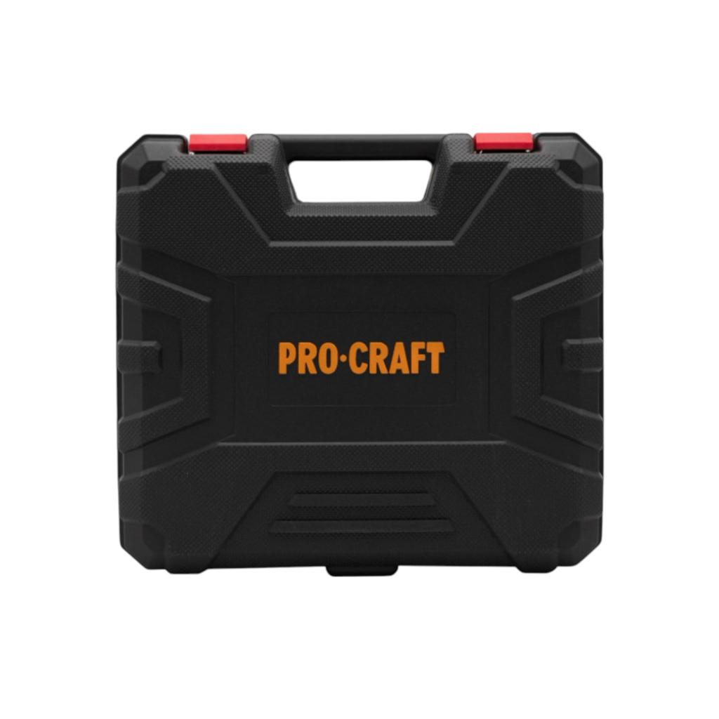 Шуруповерти акумуляторні PROCRAFT Шуруповерт акумуляторний безщітковий 20V 50Нм (з АКБ 1*2Ah ТА ЗП + кейс) PA18LiN DFR