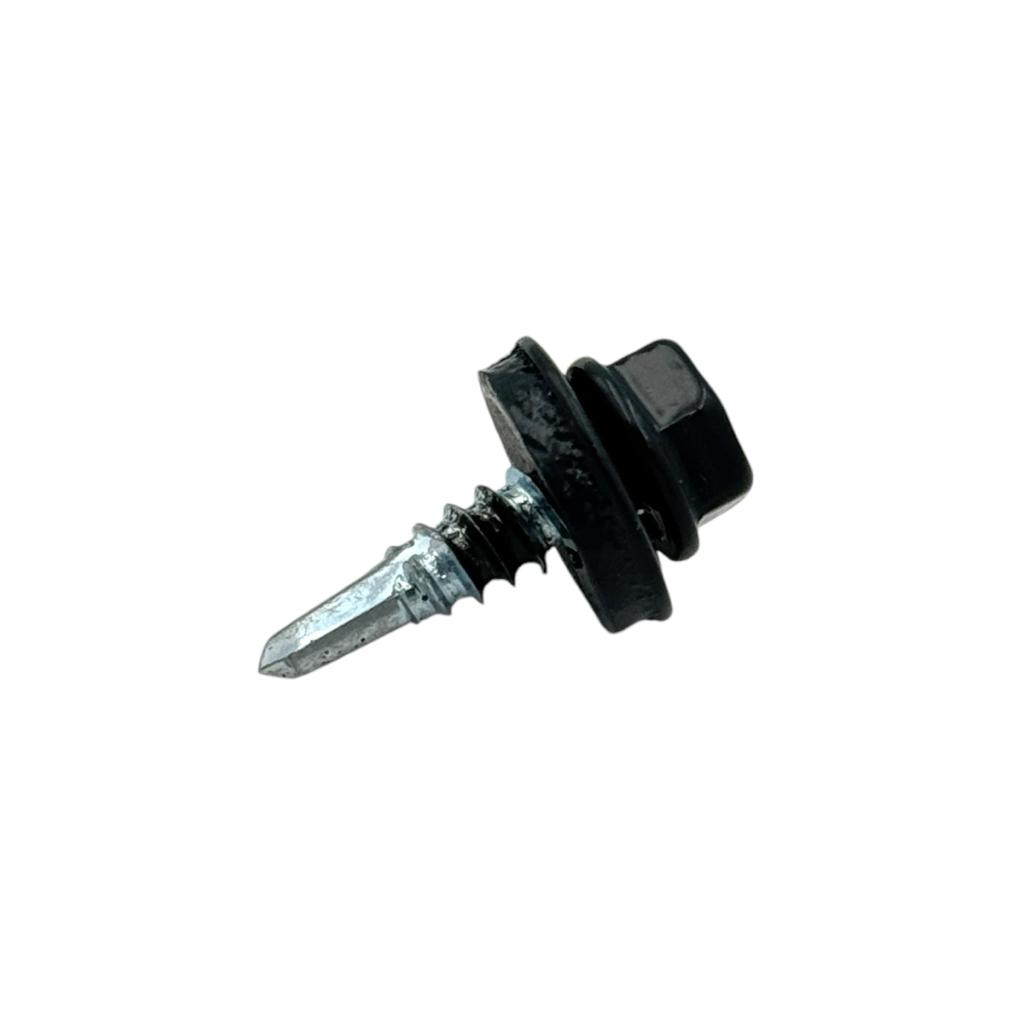 Саморезы по металлу с шайбой EPDM R9T6 Саморез по металлу с шайбой EPDM 4,8*19мм. АНТРАЦИТОВЫЙ СЕРЫЙ RAL7016 (пач/250шт)