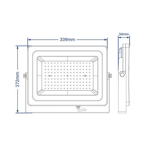 LED-Прожектори Feron LED-Прожектор 220V 150W 6400K 9000Lm (чорний) LL-923