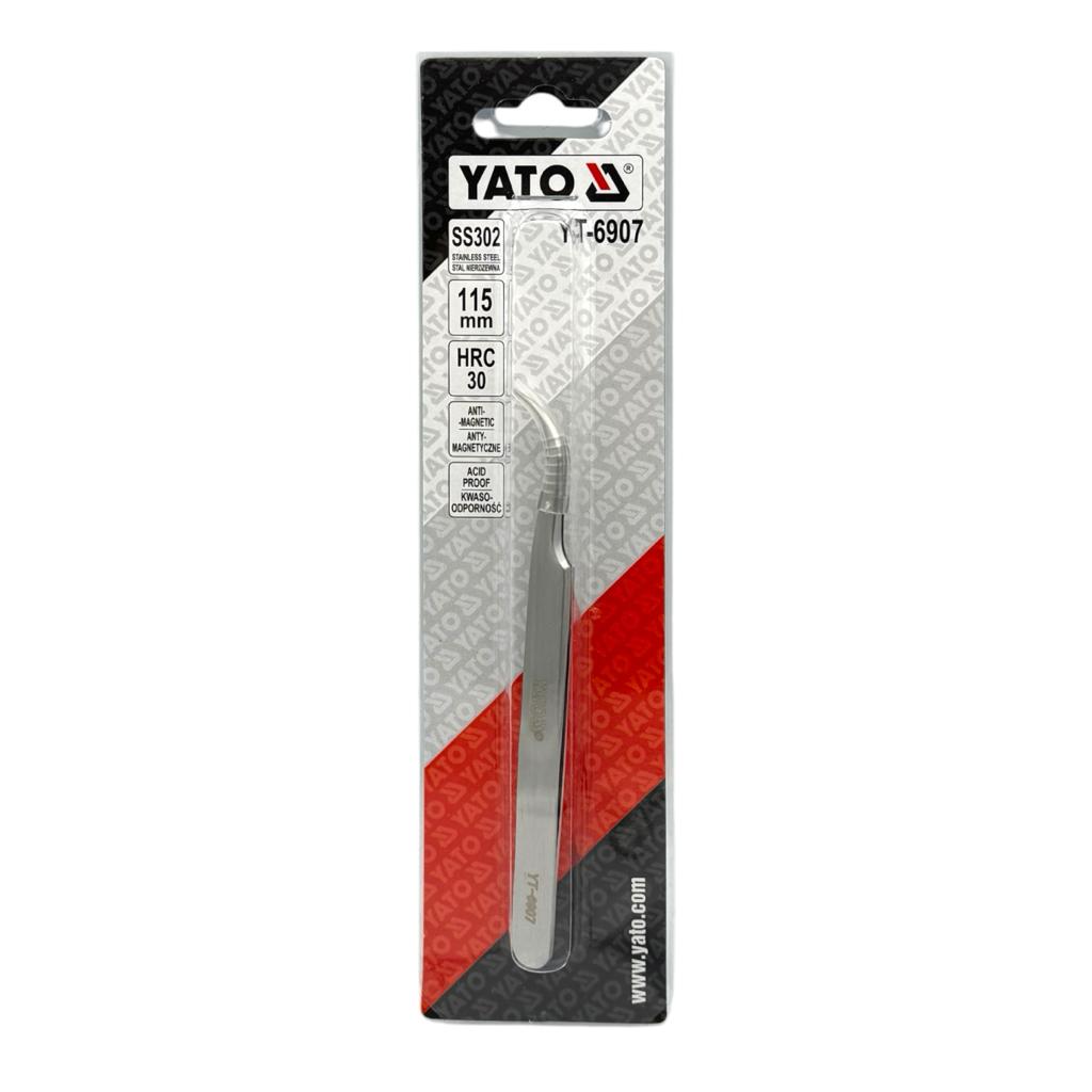 Допоміжні інструменти YATO Пінцет загнутий 115мм. YT-6907