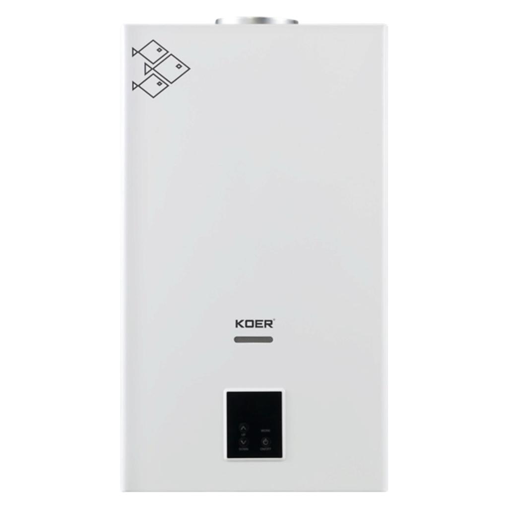 Газові колонки KOER KWH.G0210 Газова колонка димохідна з модуляцієй 10л. WHITE 180*340*590мм. (KR5556)