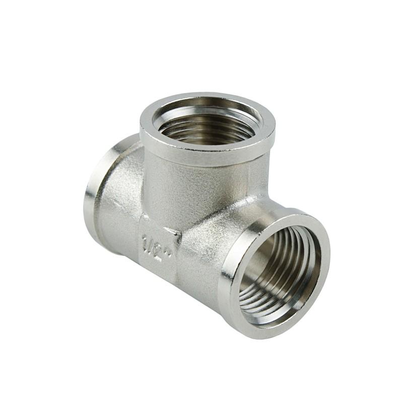 Фітінги різьбові нікельовані Nickel Raftec Трійник 15 (1/2) ВВВ нікель T01