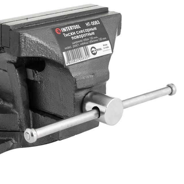 Лещата слюсарні INTERTOOL Лещата слюсарні поворотні 150 мм, 9,6кг HT-0083