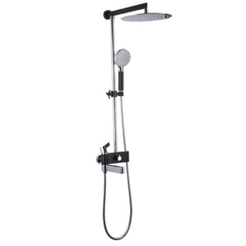 Душевые системы GAPPO G2481 (ATALANTIC) душ. система лат. корпус 3х функ. Ø35 (черный\хром)