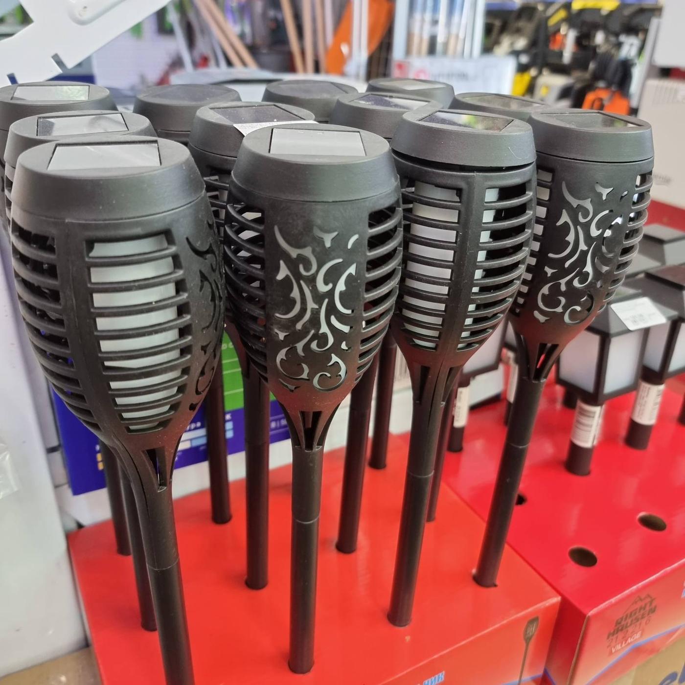 Садовые светильники RightHausen Светильник садовый SOLAR Torch orange fire LED HN-212200