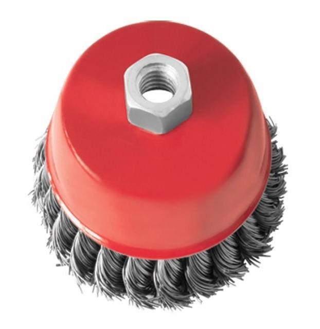 Щетки на УШМ INTERTOOL Щетка чашечная 85 мм, для УШМ, М14 (пучки витой проволоки) BT-2085