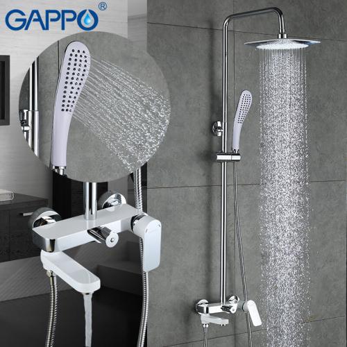 Душевые системы GAPPO G2448 (NOAR) душ. система лат.корпус 3х функ. Ø35 (белый\хром)